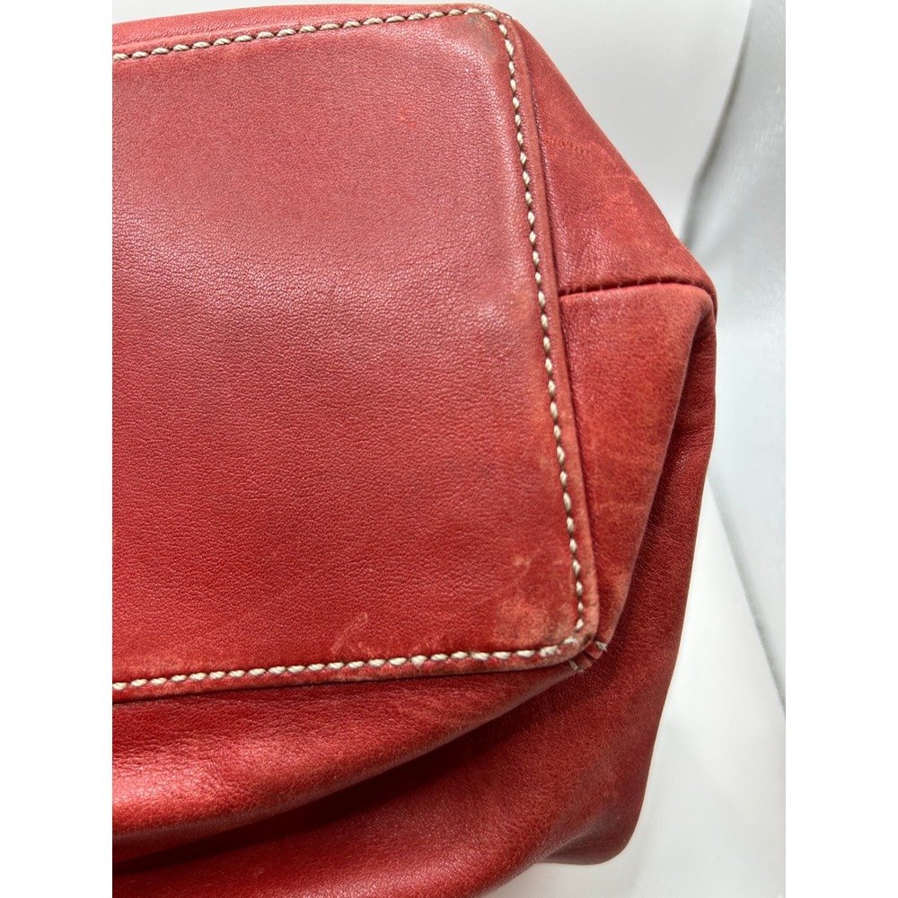 Vintage 90's Coach Red Leather‎ Shoulder Purse USA Made y2k - Picture 10 of 16